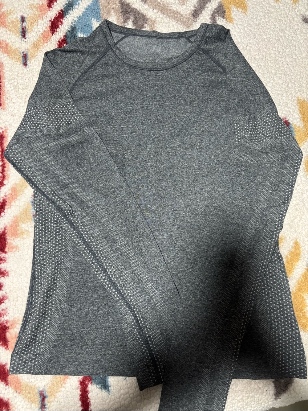 Figs Heathered Gray Long Sleeve Seamless Top